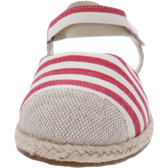 Sofwear by Beacon Womens NYLA White Flat Ankle Strap Espadrilles Sandals New - Picture 3 of 3